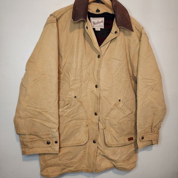 Vintage Woolrich Jacket Chore Barn Coat Aztec Wool Blanket Lined Womens Medium - Picture 8 of 13